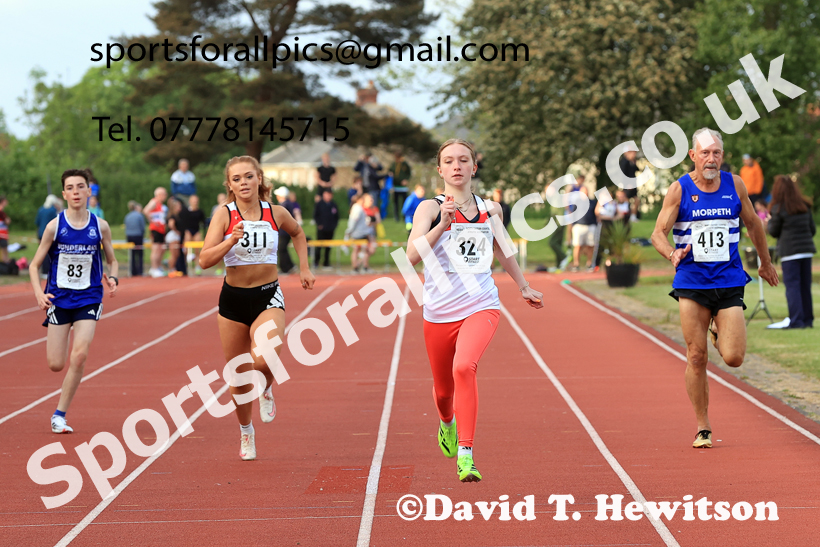 200 metres, 2026 NEGP 2, Monkton Stadium, Wednesday, May 27th. Photo: David T. Hewitson/Sports for All Pics